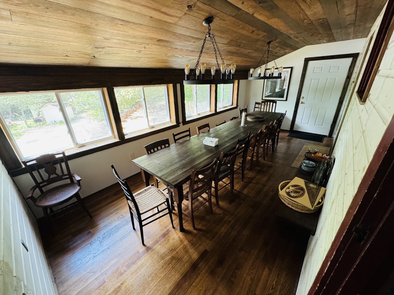 Long dining table