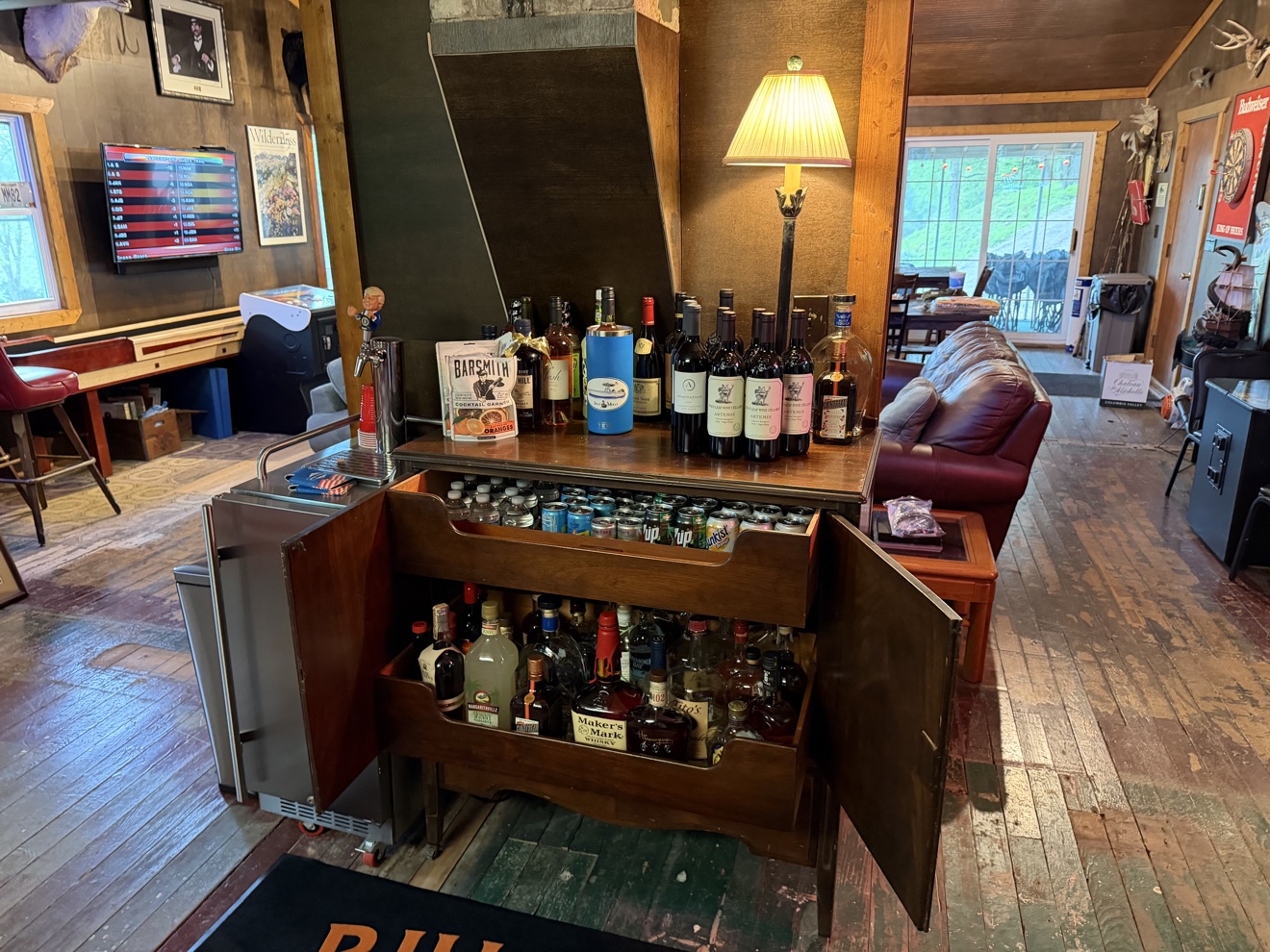 Bar with kegerator