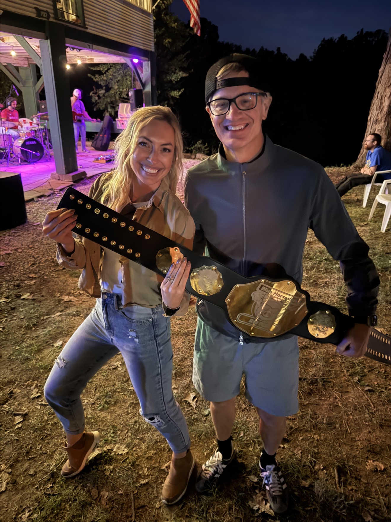 Ribfest champions with the belt